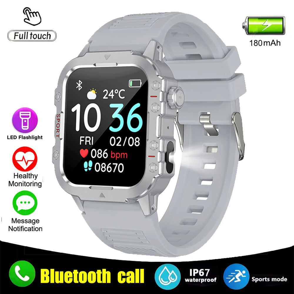Montre Militaire Connectée Homme — IP67, GPS, Appels Bluetooth