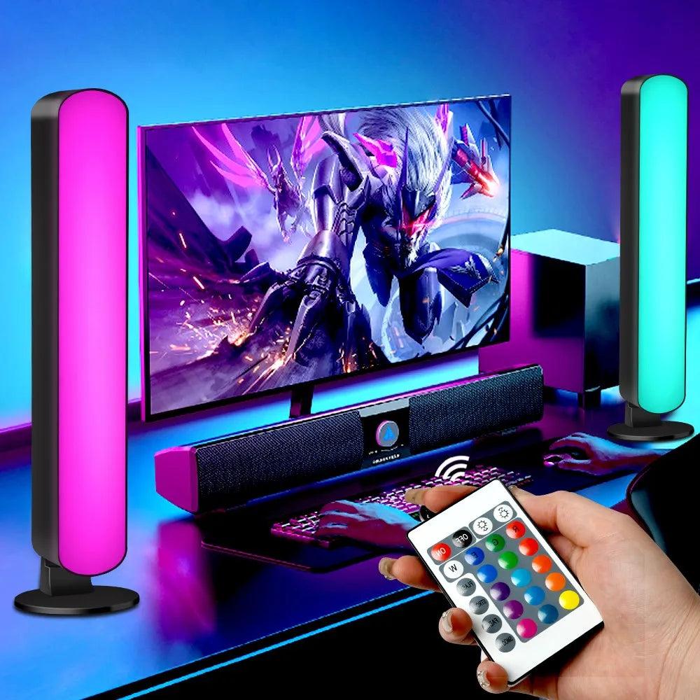 Barre LED RGB ambiante — installation facile derrière moniteur TV NovaByte