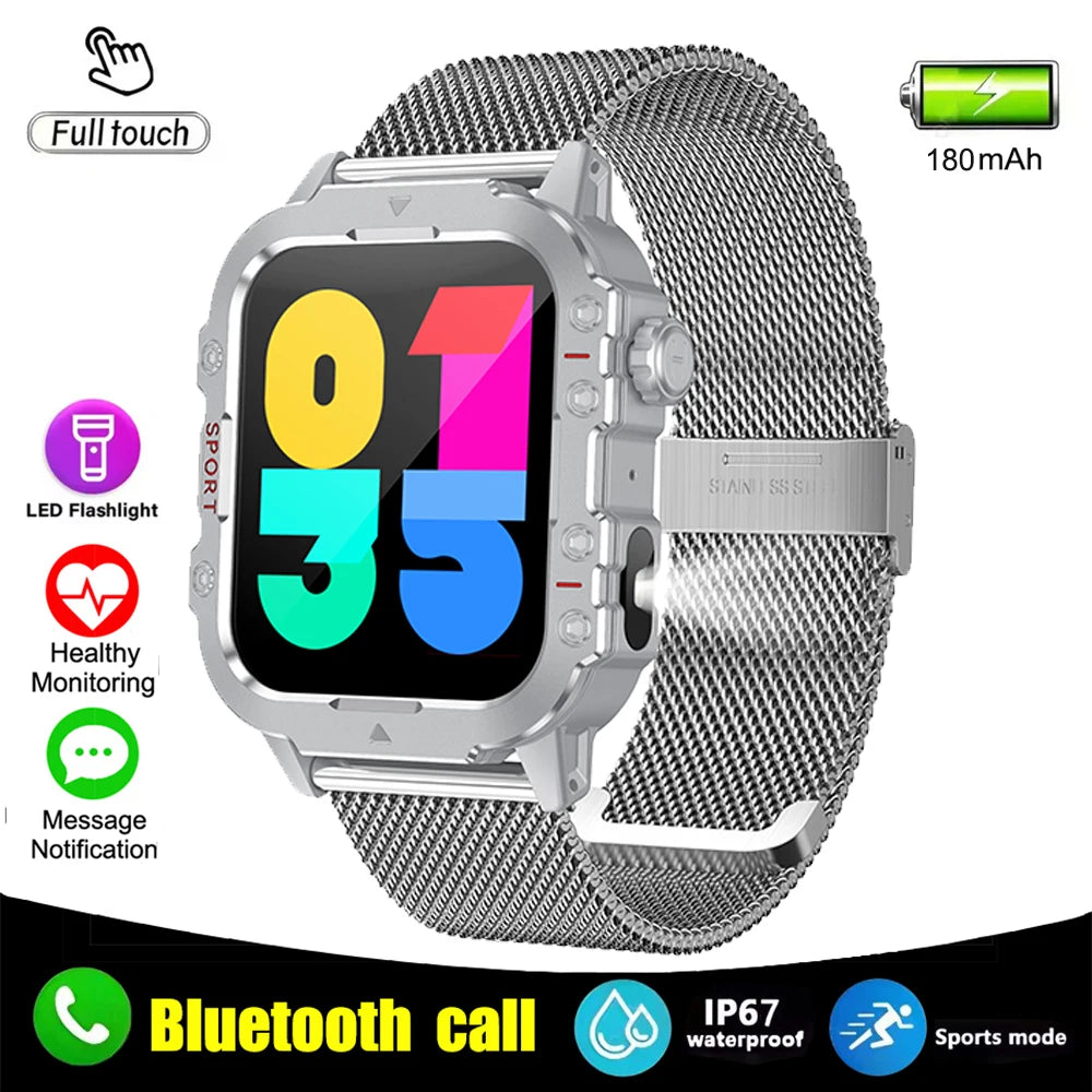 Montre Militaire Connectée Homme — IP67, GPS, Appels Bluetooth
