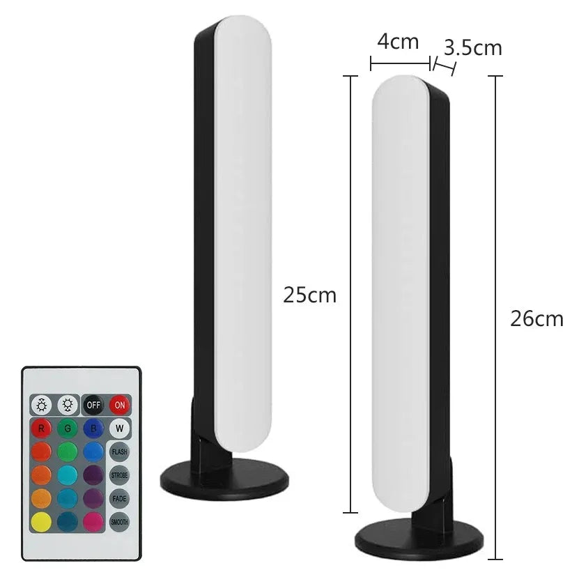 Barre LED RGB ambiante — contrôle couleur intensité télécommande NovaByte