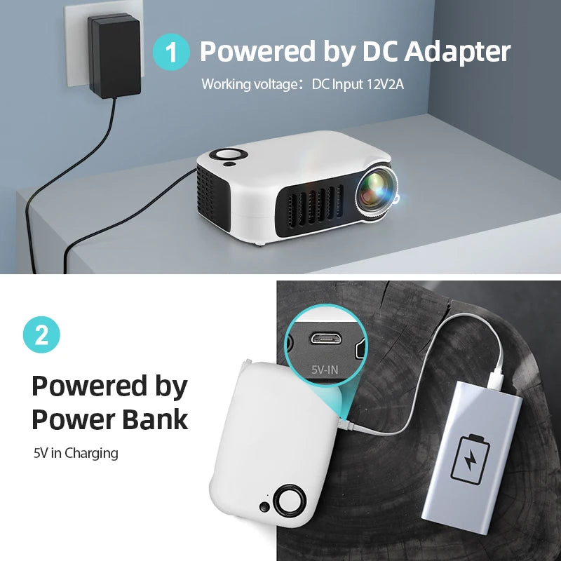 Projecteur portable 4K — projection écran 200 pouces home cinéma NovaByte