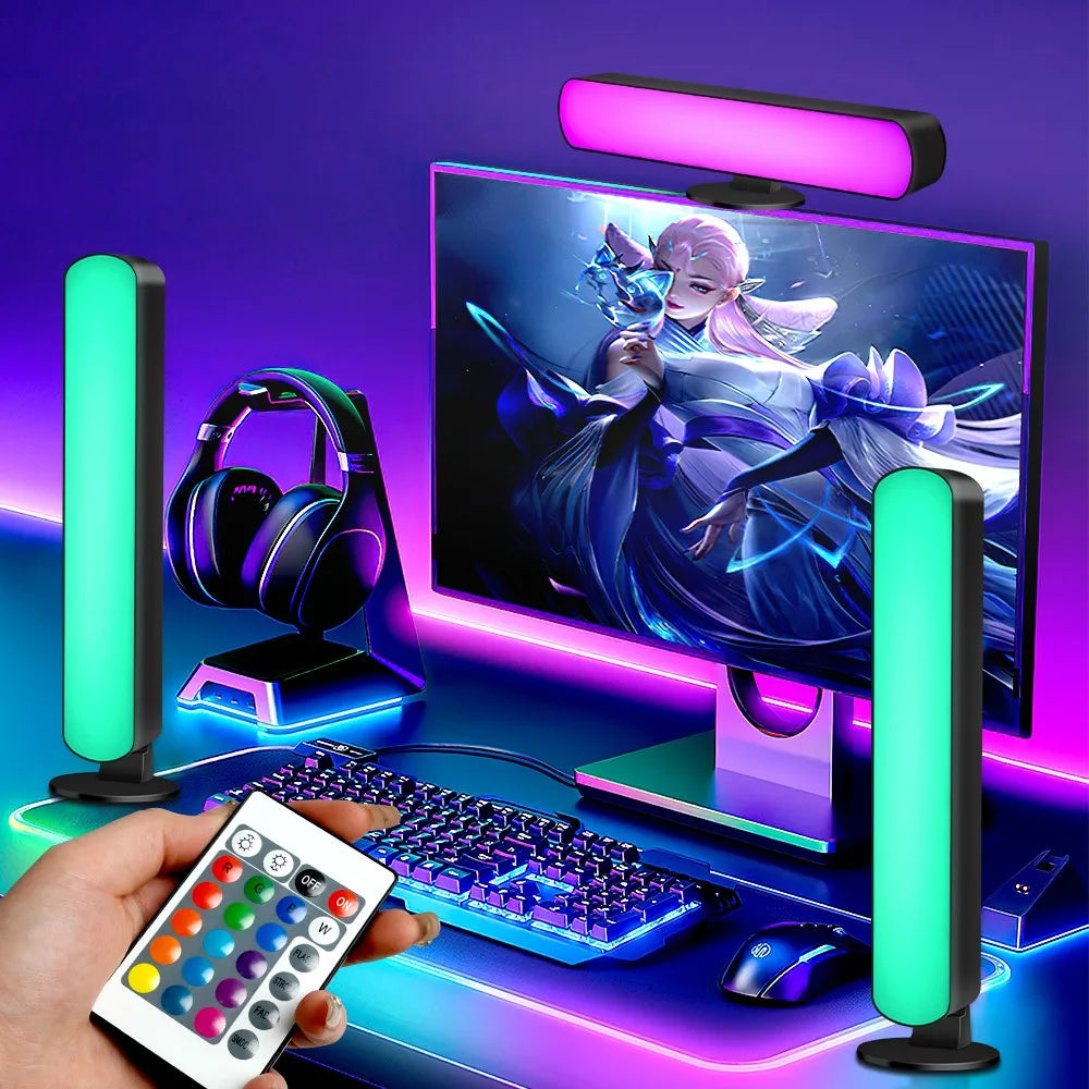 LED ambiante RGB PC — couleurs synchronisées écran téléviseur NovaByte