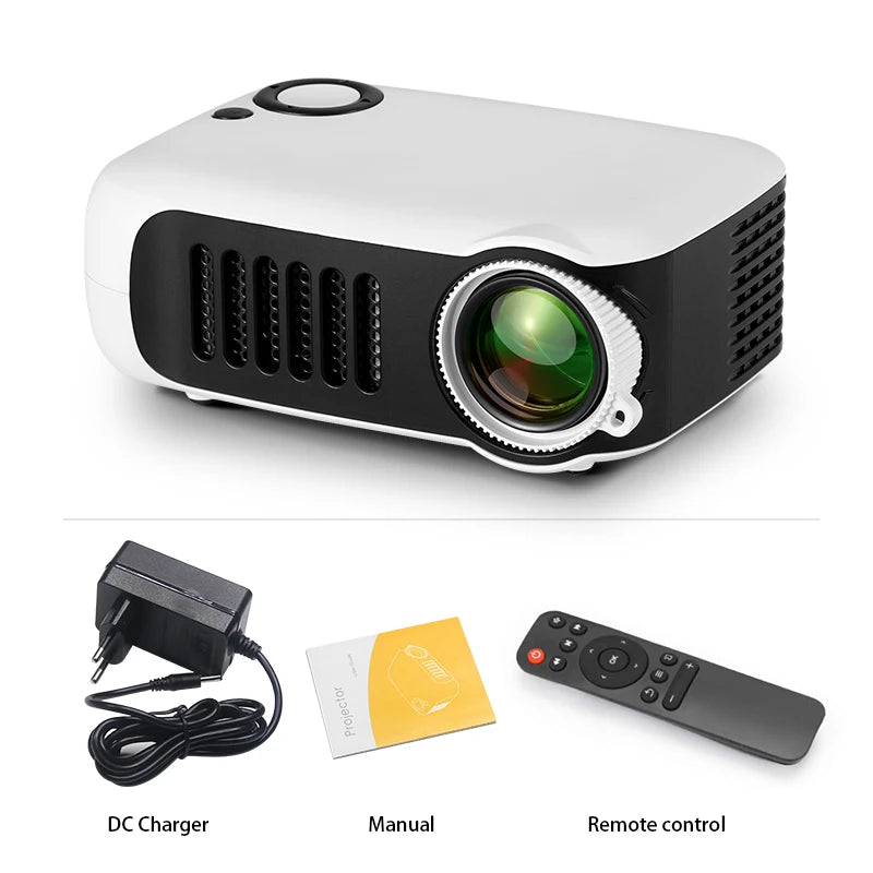 Mini projecteur 4K — ports connectiques arrière HDMI USB alimentation NovaByte