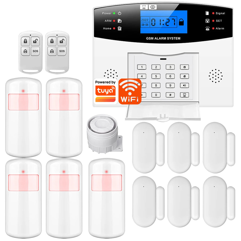 Système alarme maison GSM WiFi sans fil — app mobile compatible Alexa NovaByte
