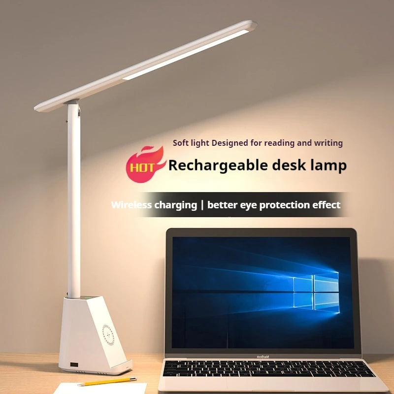 Lampe bureau LED 15W sans fil rechargeable — protection oculaire certifiée