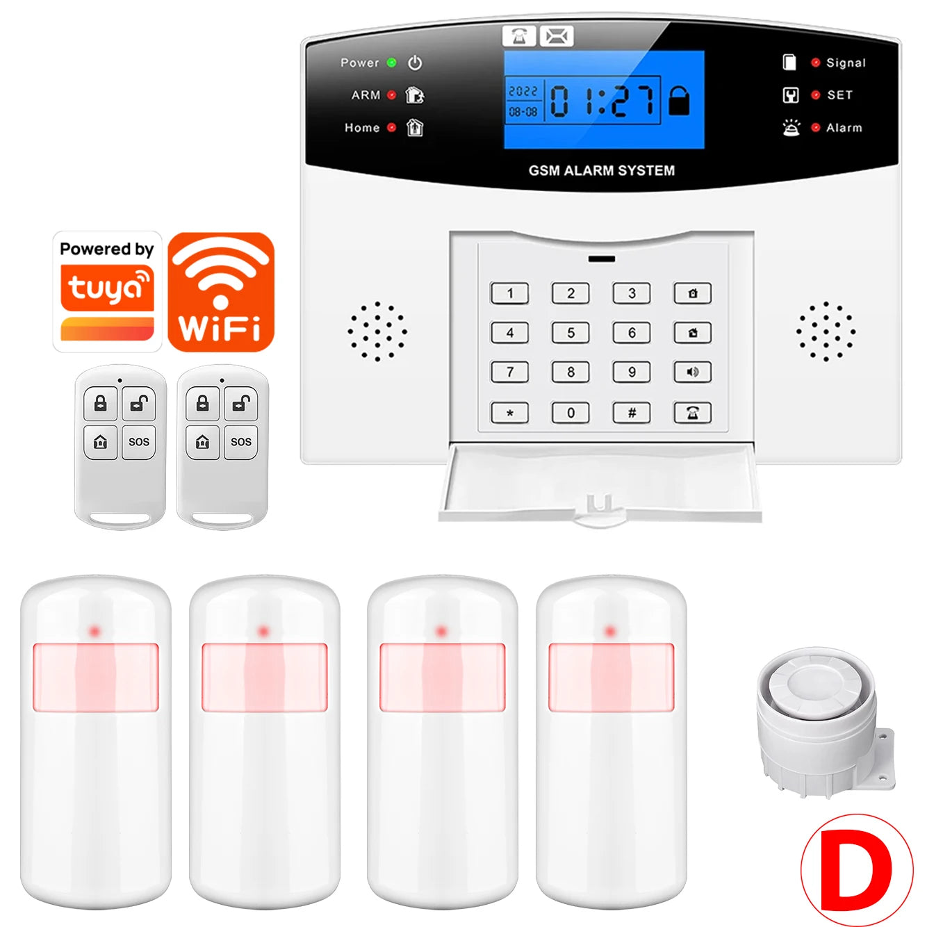 Kit sécurité alarme sans fil — zones protection multiples NovaByte