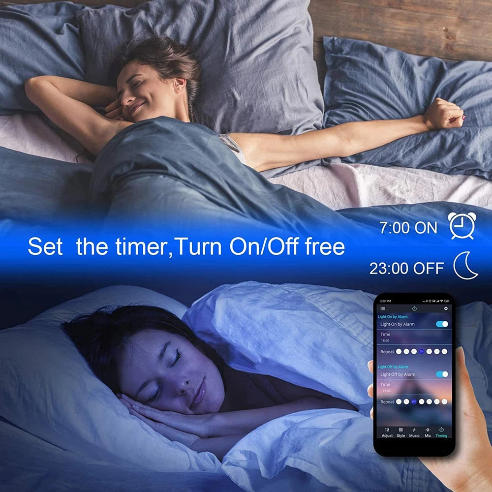 Bande LED RGB — modes musicaux et lumineux contrôle smartphone NovaByte