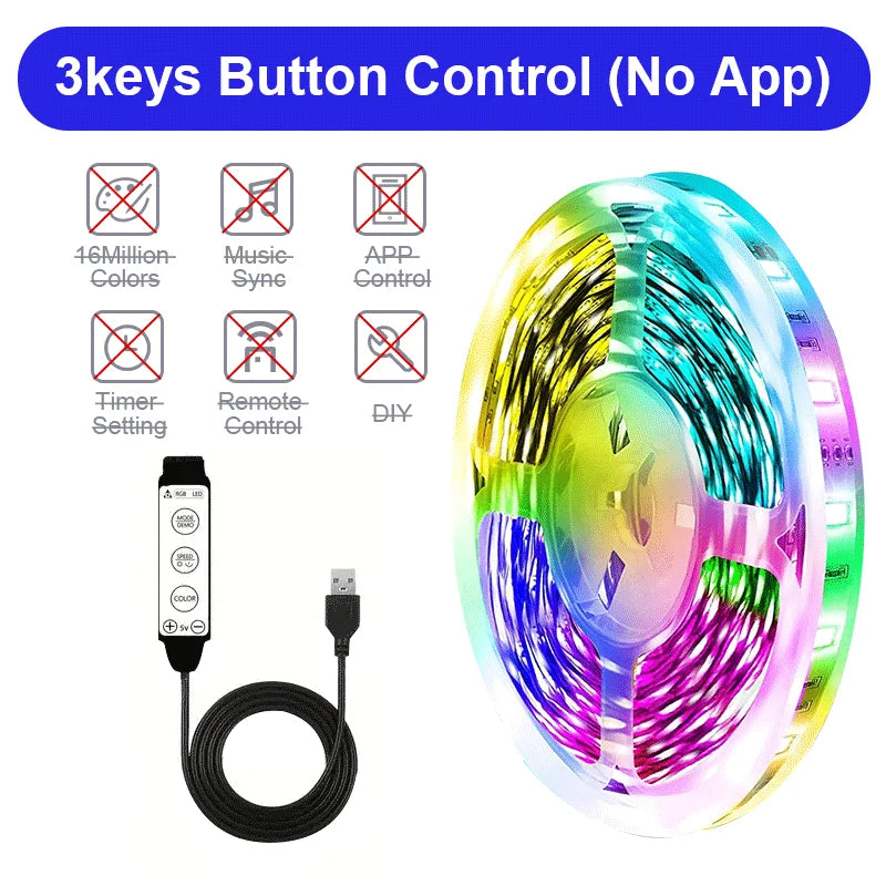 Bande LED RGB musicale — décoration gaming chambre bureau NovaByte