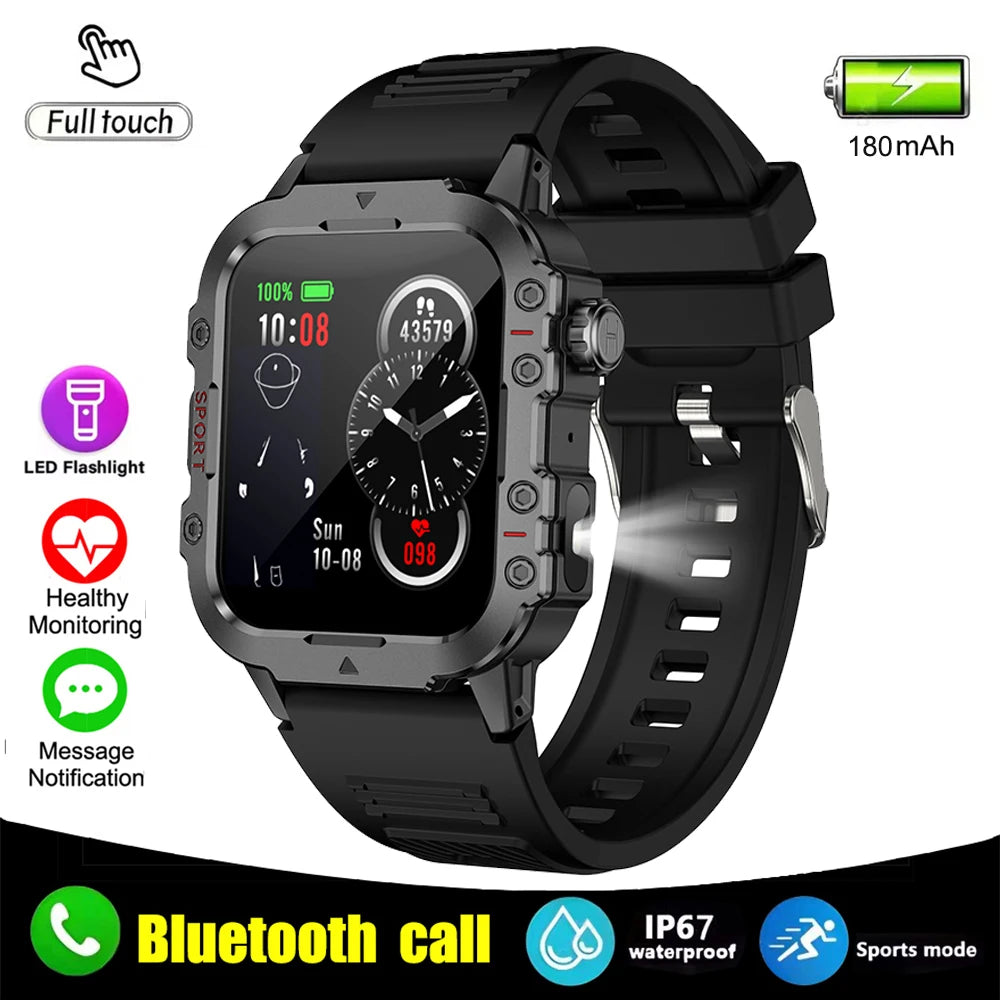 Montre Militaire Connectée Homme — IP67, GPS, Appels Bluetooth