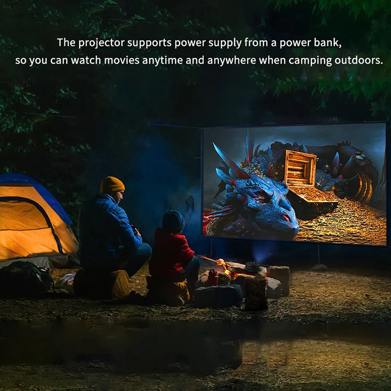 Projecteur portable HD — design léger compact vue de profil NovaByte